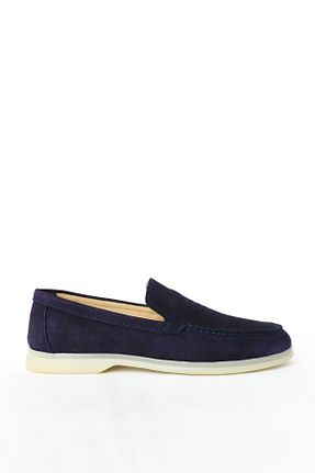 کفش لوفر سرمه ای مردانه نبوک Greyybull Shoes - کد 902072022
