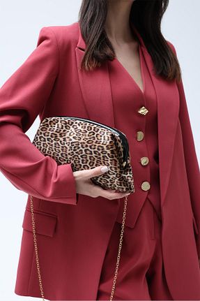 کیف مجلسی قهوه ای زنانه پارچه ای Berlesi - کد 900840516
