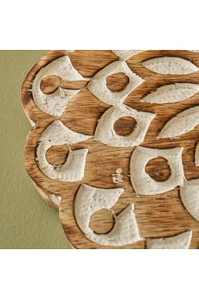 کاسه و بشقاب دکوراتیو صورتی چوب Bella Maison - کد 893352003