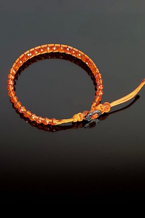 دستبند جواهر نارنجی زنانه زیرکن Seven Art Jewelry - کد 464578354