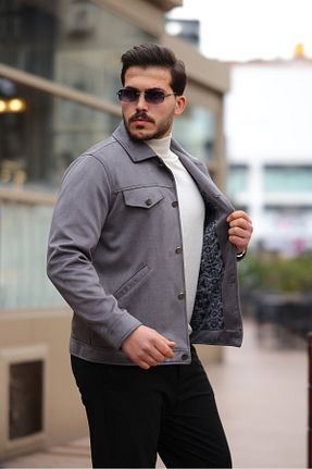 کاپشن طوسی مردانه رگولار BOYS MANS - کد 900905232