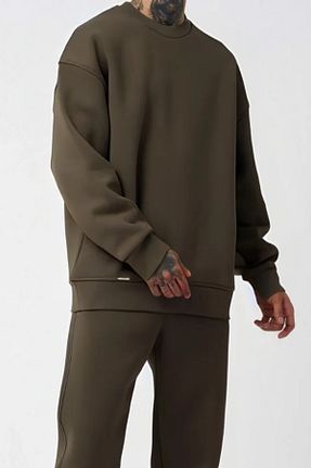 سوئیشرت خاکی مردانه ساده ruNadeS - کد 900932793