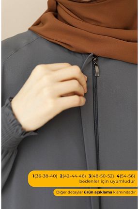 کلاه و ابایا طوسی زنانه پنبه پلی استر suhneva - کد 797363051