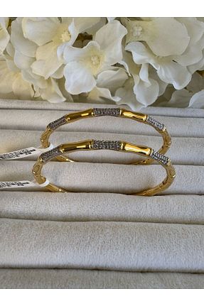 دستبند استیل (فولاد) زرد زنانه استیل (فولاد) MERVE TURAN DESİNG JEWELRY - کد 900883567