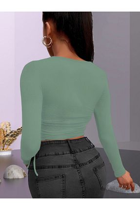 بلوز سبز زنانه ساده HAZEGO - کد 901071056