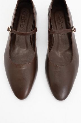 بابت قهوه ای زنانه چرم خالص luvishoes - کد 900955856