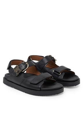 صندل مشکی زنانه پاشنه کوتاه (1 - 4 سانتی متر) Tommy Hilfiger - کد 900837455