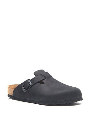 دمپائی مشکی زنانه چرم خالص Comfortfüsse - کد 65143175