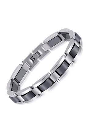 دستبند استیل (فولاد) طوسی مردانه استیل (فولاد) Chavin - کد 852730353