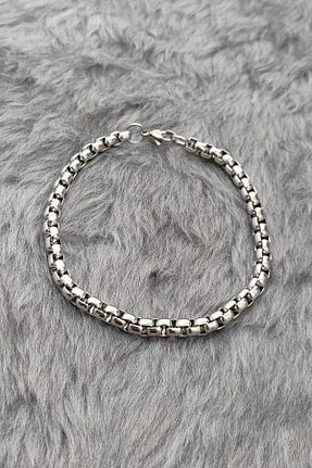 دستبند استیل (فولاد) طوسی مردانه استیل (فولاد) Chavin - کد 319247713