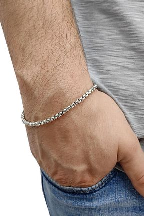 دستبند استیل (فولاد) طوسی مردانه استیل (فولاد) Chavin - کد 319246983