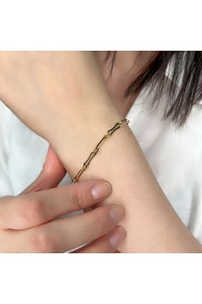دستبند طلا رنگی زنانه 14 عیار Kayra Mücevher - کد 926935625