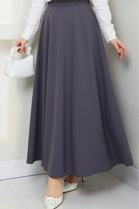 دامن حجاب طوسی زنانه کمر کش دار nacar çarşı - کد 901077251