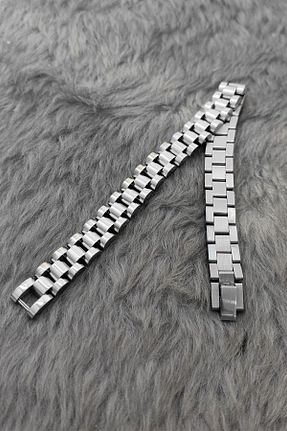 دستبند استیل (فولاد) طوسی مردانه استیل (فولاد) Chavin - کد 32095820