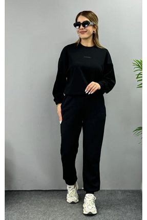 ست گرمکن مشکی زنانه پنبه ای Action fashion - کد 901101631