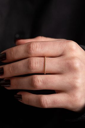 انگشتر طلا زرد زنانه 14 عیار Safir Kuyumculuk - کد 900363578