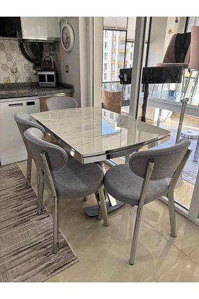 ست میز آشپزخانه طوسی MDF ELEN HOME - کد 901116038