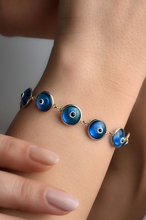 دستبند نقره آبی زنانه 925 عیار Nox Jewelry - کد 900775146