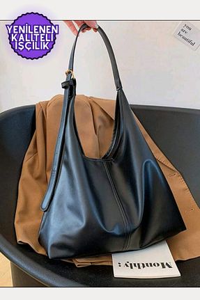 کیف دوشی مشکی زنانه چرم مصنوعی HEPSHOP - کد 899430863