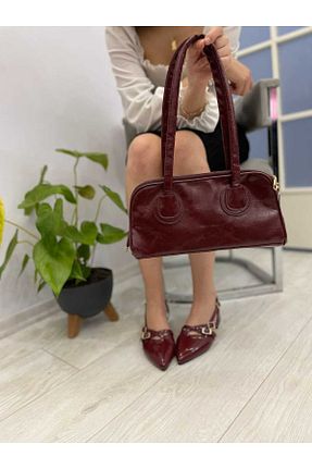 کفش مجلسی زرشکی زنانه چرم لاکی Lovbery - کد 901160252