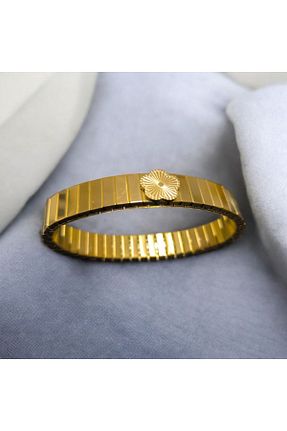 دستبند استیل (فولاد) طلائی زنانه استیل (فولاد) CharmPlay - کد 901162589