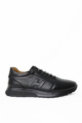 کفش اسنیکر مشکی مردانه چرم اصل Greyybull Shoes - کد 871886271