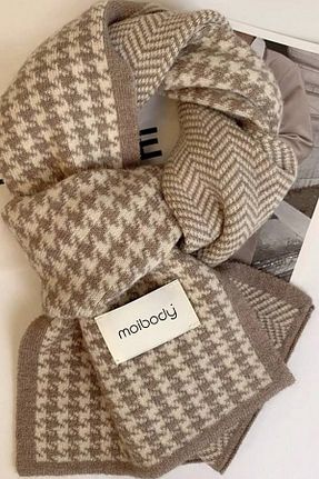 شال گردن بژ زنانه اکریلیک Moibody - کد 901240176
