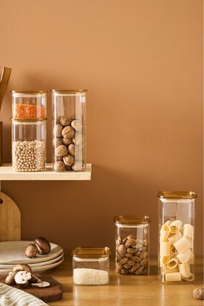 ظرف نگهداری سفید شیشه Karaca - کد 872432310