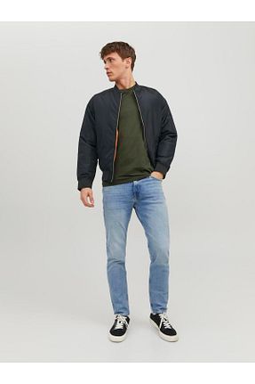 تیشرت خاکی مردانه یقه دوچرخه Jack & Jones - کد 35546064