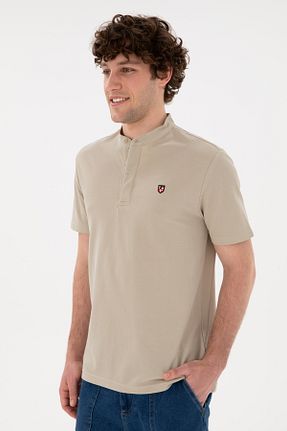 پولوشرت بژ مردانه %100 پنبه U.S. Polo Assn. - کد 830563665