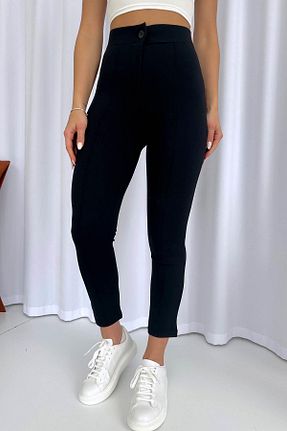 شلوار مشکی زنانه لیکرا Mine Tan Butik - کد 901299705
