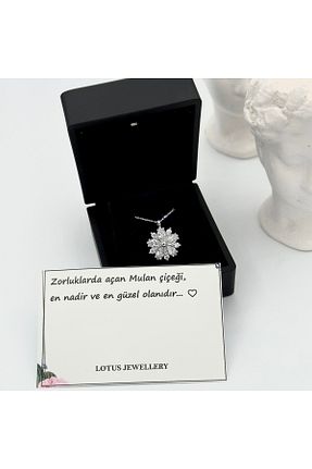 گردنبند نقره سفید زنانه 925 عیار LOTUS JW - کد 870227387