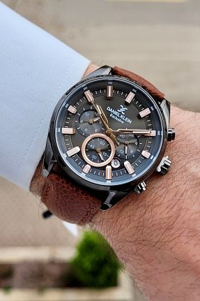 ساعت مچی قهوه ای مردانه 43 میلی متر Daniel Klein - کد 919972088