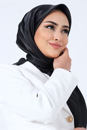 روسری مشکی ساتن Özce - کد 901322649