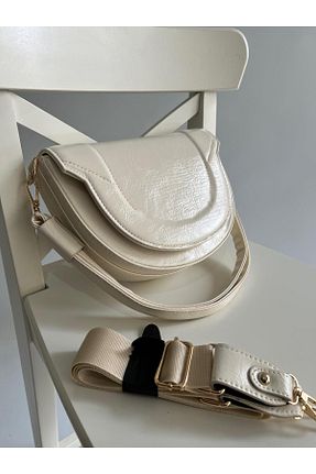 کیف دوشی بژ زنانه چرم مصنوعی Mia Collection - کد 901334979