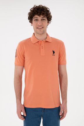 پولوشرت نارنجی مردانه پنبه ای U.S. Polo Assn. - کد 846533303