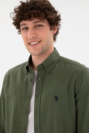پیراهن خاکی مردانه یقه پیراهنی U.S. Polo Assn. - کد 861178967