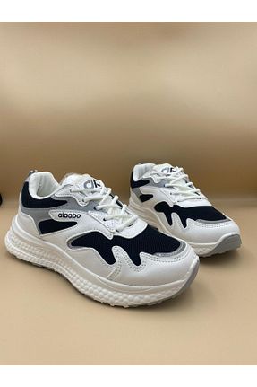 کفش اسنیکر سفید زنانه بند دار MY GROSS SHOES - کد 901344343
