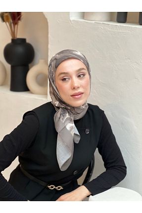 روسری قهوه ای 100 x 100 Modakaşmir - کد 901347174
