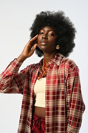پیراهن زرشکی زنانه یقه پیراهنی Orfeo Negro - کد 901357217