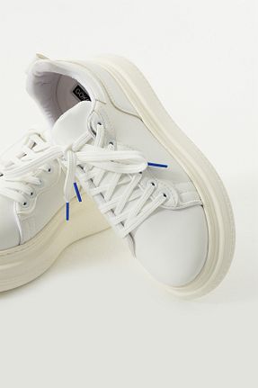 کفش اسنیکر سفید زنانه نقره Gökçe Shoes - کد 902377739