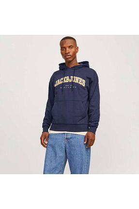 سوئیشرت اسپرت سرمه ای مردانه رگولار Jack & Jones - کد 881633366