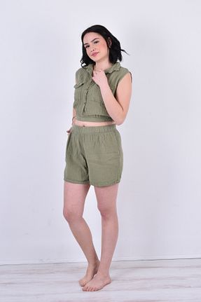 ست بالاتنه و پائین تنه خاکی زنانه بافتنی OTEXSA - کد 901364142