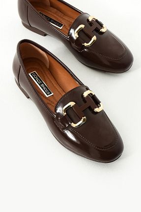 بابت قهوه ای زنانه چرم لاکی Gökçe Shoes - کد 902378444