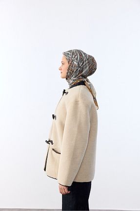 روسری رنگی پنبه پلی استر MİRSOY SCARF - کد 901360135