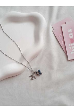 گردنبند استیل ( فولاد ) بژ زنانه استیل (فولاد) bijoux uniques - کد 846819569