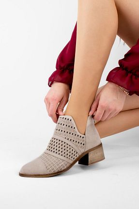 بوت / نیم بوت قهوه ای زنانه جیر LAL SHOES & BAGS - کد 267727771