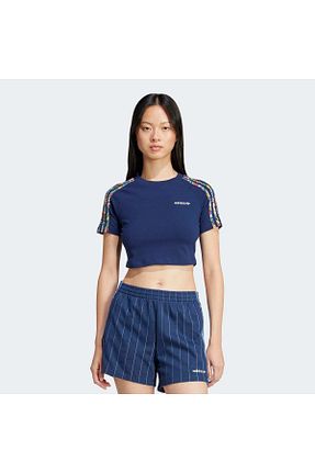 تیشرت اسپرت سرمه ای زنانه رگولار adidas - کد 901269368