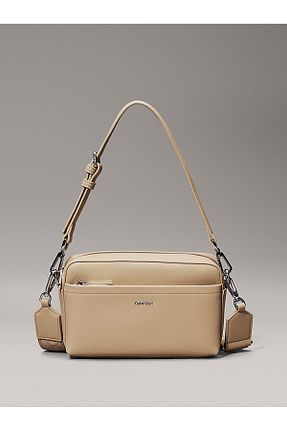 کیف دستی قهوه ای زنانه چرم مصنوعی Calvin Klein - کد 901390577
