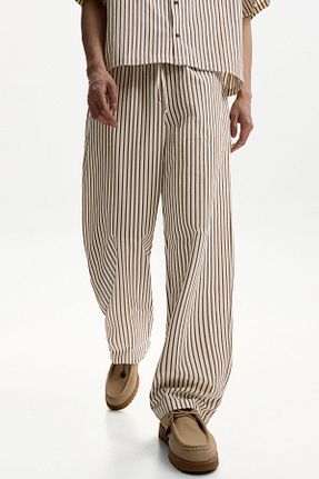 شلوار قهوه ای مردانه پلی استر Bershka - کد 901395941